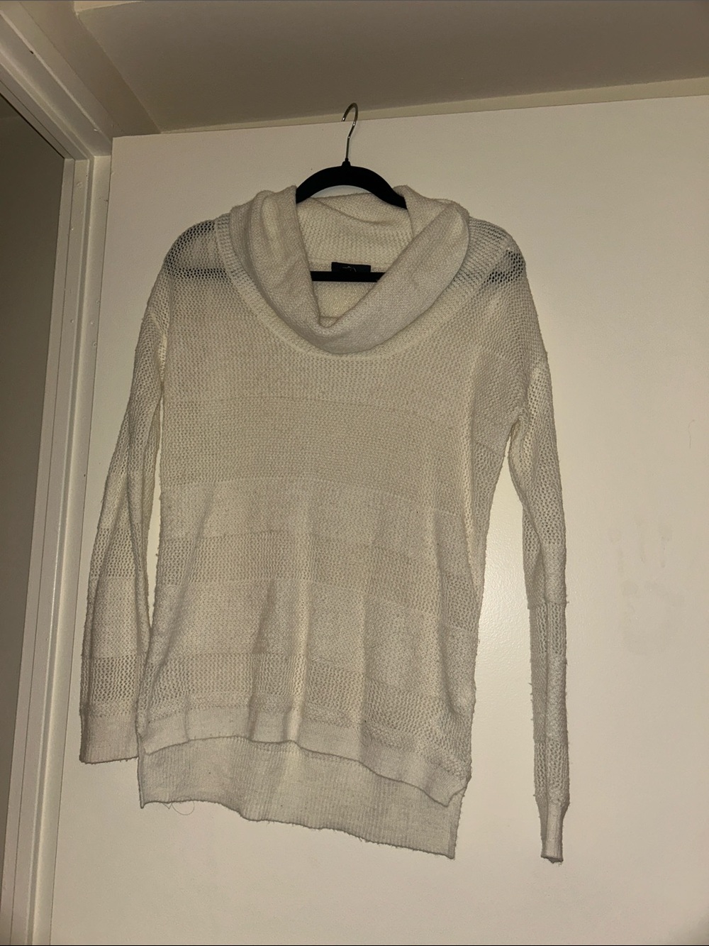 GAP Cream Cowl Neck Lightweight Knit Sweater